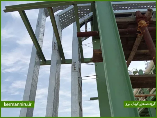 سینی کابل گالوانیزه نصب شده